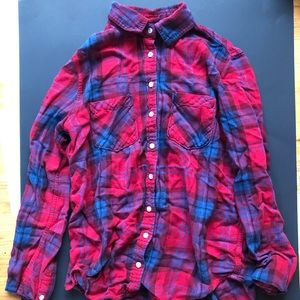Aeropostale Red and Blue Flannel, Soft, Small
